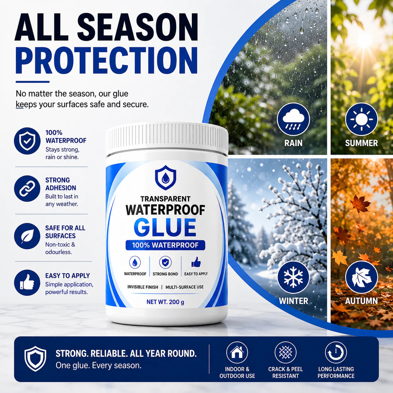 Transparent Waterproof Glue (Buy 1 Get Free) + Free Brush