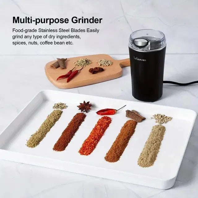 Electric Grain & Spice Grinder – Portable Coffee, Spice & Nut Grinding Machine