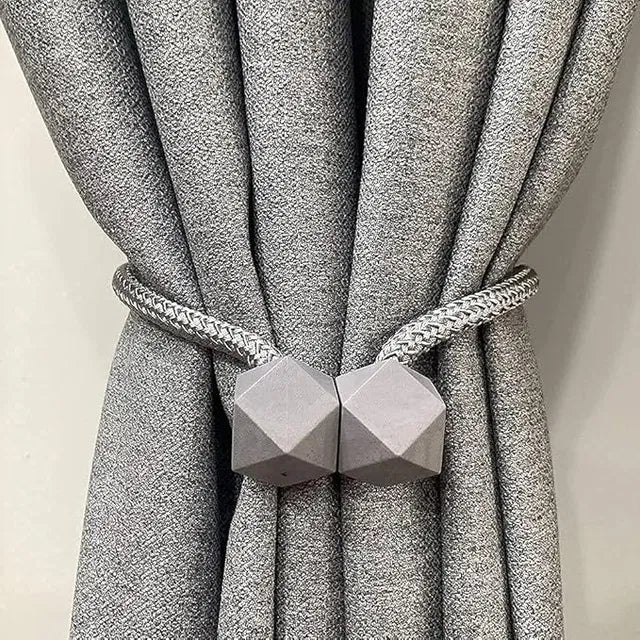 Magnetic Curtain Tiebacks || 1 Pieces Magnetic Curtain Clips Rope Curtain Holder Buckle Small Bead Curtain Buckle Clips Rope