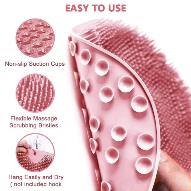 Foot & Back Shower Scrubber Silicone Bath Massage Pad