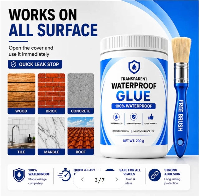 Transparent Waterproof Glue (Buy 1 Get Free) + Free Brush
