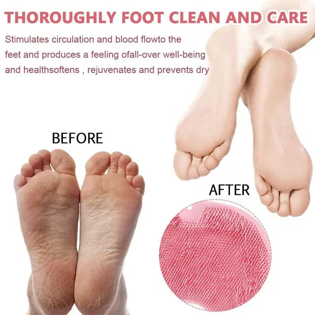 Foot & Back Shower Scrubber Silicone Bath Massage Pad