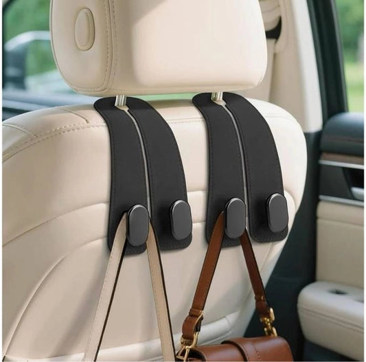 Car Seat Headrest Hook PU Leather Pack of 2