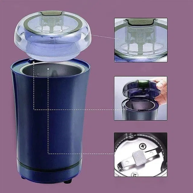 Electric Grain & Spice Grinder – Portable Coffee, Spice & Nut Grinding Machine