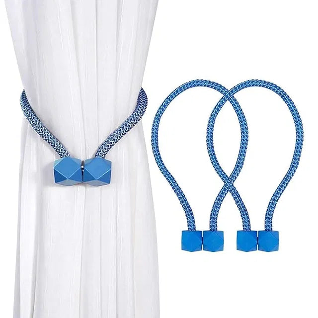Magnetic Curtain Tiebacks || 1 Pieces Magnetic Curtain Clips Rope Curtain Holder Buckle Small Bead Curtain Buckle Clips Rope